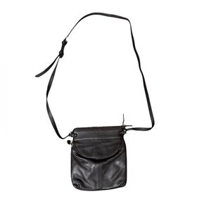 ILI New York Dark Brown Small Leather Crossbody Bag